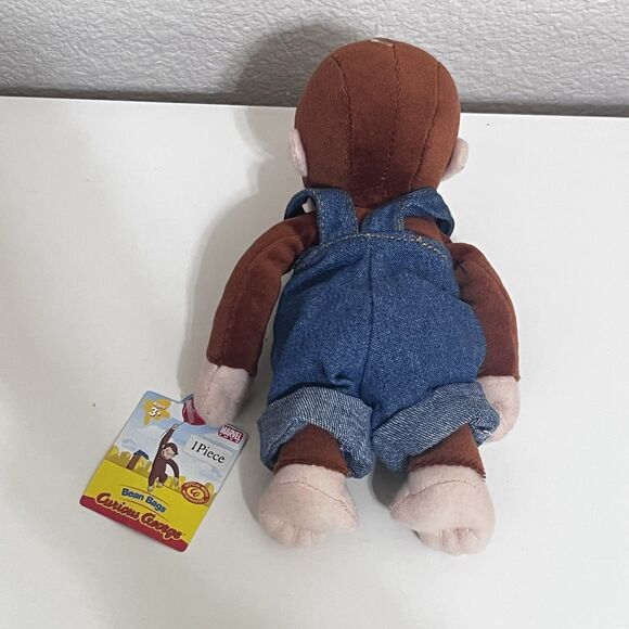 Marvel Toys Bean Bag Curious George in Overalls Plush Stuffed Animal 2005 w/ TAG - Picture 8 of 14